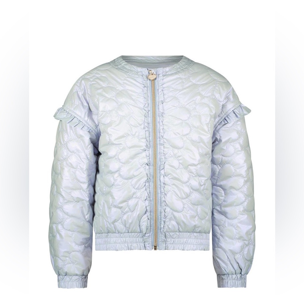 Quilted light bluish iridiscent  Les Chic Girls  Bomber Jacket  Size 2